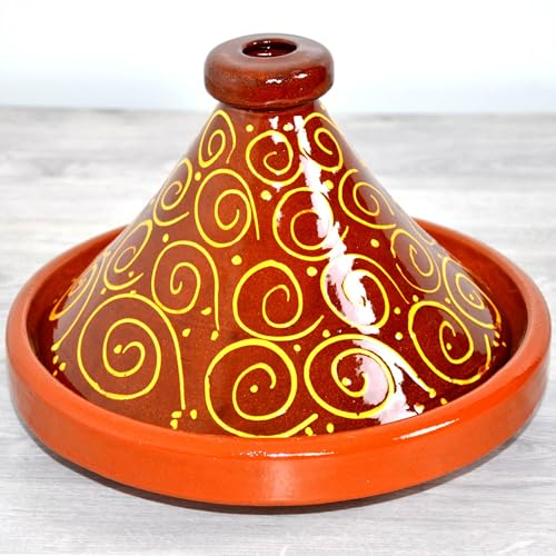 Tajine marocain, faitout, faitout pour 4 à 5 personnes, original du Maroc, fabriqué à la main au Maroc, sans substances nocives