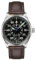 Laco Fliegeruhr Würzburg 42,5 Handaufzugswerk, Edelstahlgehäuse, Saphirglas, Lederarmband, Dornschließe, Made in Germany