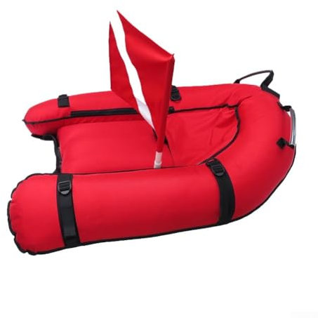 Diving Fishing And Hunting Buoys, Diving Spearfishing Buoy With Red Inflatable Flag, Inflatable Scuba Diving Float Marker For Scuba Diving, Spearfishing
