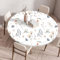 Highdi 3D Mantel Redondo con Bordes Elástica, Manteles Impermeables Antimanchas Lavable para Decoración Hogar Comedor Cumpleaños Jardín (70cm,Follaje de Flores)