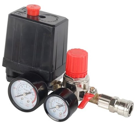Pressure Switches Manifolds Regulator Gauges Air Compressor Pressure Switches Control Valves 90-120PSI for Compressing Machine Safety Pressure Relief Valves