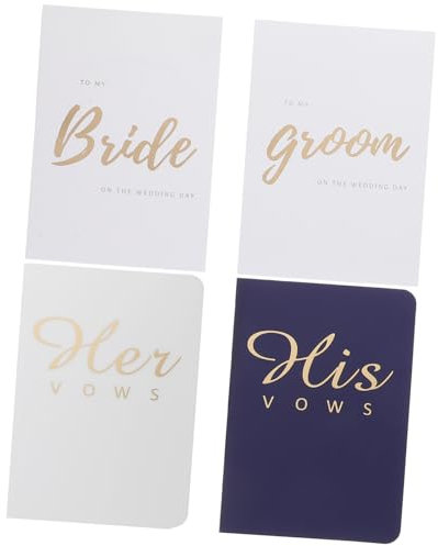 HONMEET 1 Satz Eid Buch hochzeitskarte wedding card hichzeitskarte Notizbuch seidenband Hochzeitsgeschenke Gelübde Karten Gelübde Bücher Ehegelübde Buch Eheversprechen Bücher Papier Weiß