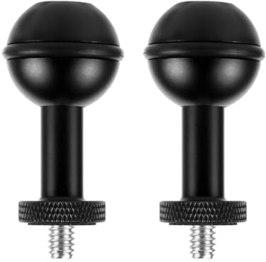 CS PRIORITY Unterwasser-Kugelkopf-Adapter,1/4 Zoll M5-Schraube, verstellbare Feste Halterung, Anti-Lose-Kamera-Halterung, Tauchtablett, Blitzlicht-Halterung für Fotografie-Zubehör(2 Stück M5-Adapter
