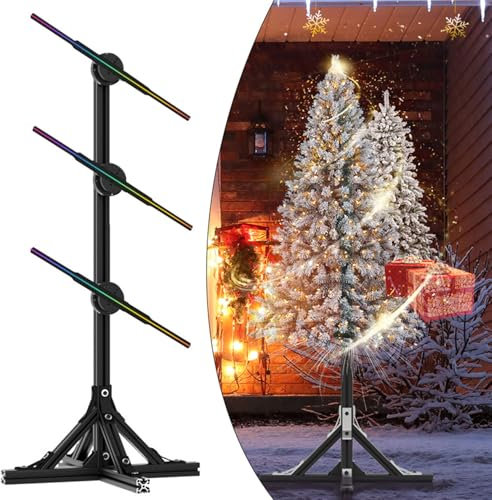 Ventilateur hologramme 3D - 109,5 cm - Affichage publicitaire - Hologramme LED - Vidéoprojecteur d'animation pour panneaux de magasin d'affaires, bar, Noël, fête, Halloween