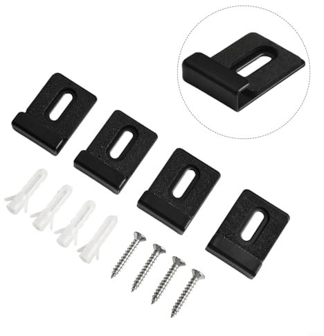 Sleek Badezimmerspiegel-Montagelösung, Set mit 4 stabilen Clips zur sicheren Befestigung von Spiegeln an Wänden