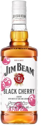 Jim Beam Black Cherry - Bourbon Whiskey mit Schwarzkirsch-Likör - mit weichem und rundem Geschmack - 32.5% Vol. - 700ml (Packung mit 6)