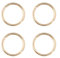 CHSEROK Karabiner Rund, 6 Stück Große Größe Ring Karabiner, Zinklegierung Karabinerhaken Rund, Hellgold, Außendurchmesser 60 mm, für Schlüsselanhänger, Basteln, Dekorationen