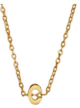 Halsketten für Damen Eine goldene Halskette mit den Initialen eines modischen Frauennamens ist ein Geschenk für weibliche Teenager Schmuck FüR MäDchen (C, 1cm)