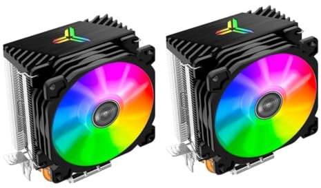DOITOOL 2pcs Rgb Computer Tower Fan Cpu Air Cooler Cooling Fan Heat Dissipation Support