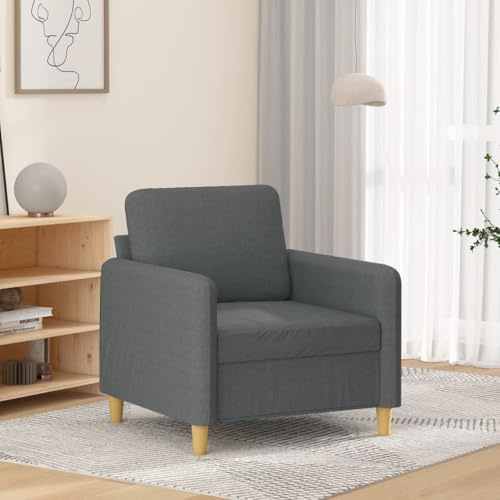 XINCXIN Sessel, Wohnzimmer Sofa bodensofa, Günstig gästesofa Sofas, Gästesofa Sofa Set, Platzsparende schlafcouch, Geeignet für Living Rooms Bedrooms Apartments Study Dunkelgrau 60 cm Stoff
