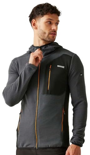 Regatta - Lakewright Fleecejacke Durchgehender Reißverschluss für Herren (M) (Asche/Schwarz)