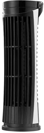 Bladeless Tower Fan with Powerful Airflow, Standing Fan that Blows Cold Air for Home,Electric Standing Air Circulator With LED Lights USB Powered Safe Design for Office Home Table Bedroom (Black)