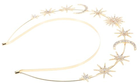 Sternenkrone Mondstern Stirnband aus Zinklegierung Gold