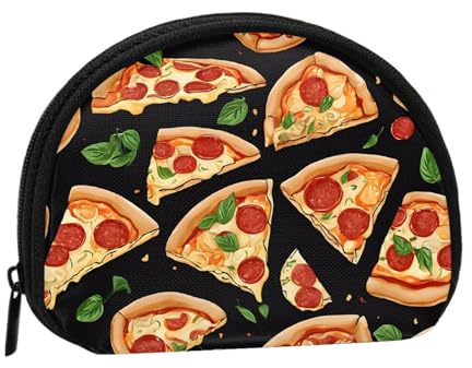 Pizza 3D-Druck Tragbare Mini-Aufbewahrungstasche Muschelförmige Geldbörse Kleine Münzgeldbörse Muschel Aufbewahrungstasche