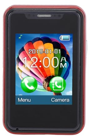 ZDAGELD Telefono 2G, Piccolo Lettore MP3 Dual SIM Sbloccato, Touch Screen da 1,77 Pollici con Composizione, MP3, MP4, Calendario, Sveglia, Vocale, Telefono Cellulare Compatto per (Rossa)