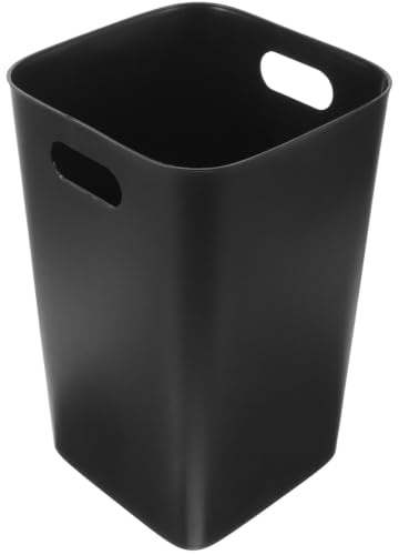 Toyvian Poubelle Plastique 30L sans Couvercle Noire Robuste Cuisine Bureau Chambre Usage Multifonctionnel Intérieur Facile à Nettoyer