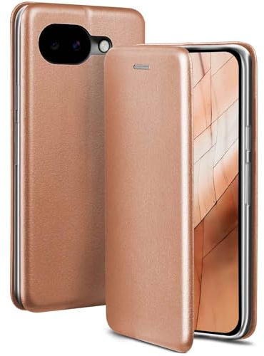 ONEFLOW Business Case für Google Pixel 10a Handyhülle klappbar mit Standfunktion, Klapphülle Flipcase Cover Dünn, PU Leder Hülle mit Kartenfach, 360 Grad Schutzhülle, Rosegold