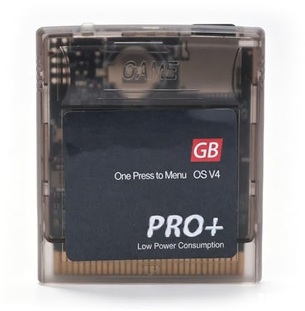 YUEHISY GB/GBC-Spielkassette, 1000-in-1-Multispielkassette für Gameboy Advance SP/Color/Pocket/Light, Retro-Gaming-Karte (Grau Transparent)