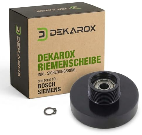 DEKAROX Polea tensora 00600436 para secadora Bosch Siemens – Rodillo para Ascenta, Avantixx, Classixx, Exxcel, SelfCleaning Motor de dos bandas