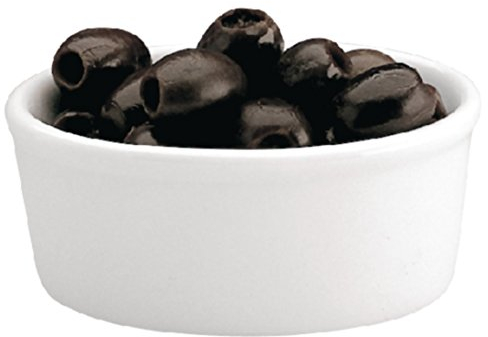 Olympia W445 Whiteware ovale Ramequin, Blanc (lot de 12)