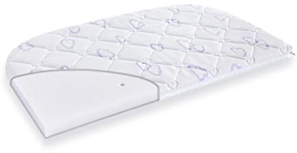 Träumeland T030522 - Matratze Sleepy für Beistellbett, Matratzengröße 88 x 50 cm, eine Seite abgerundet