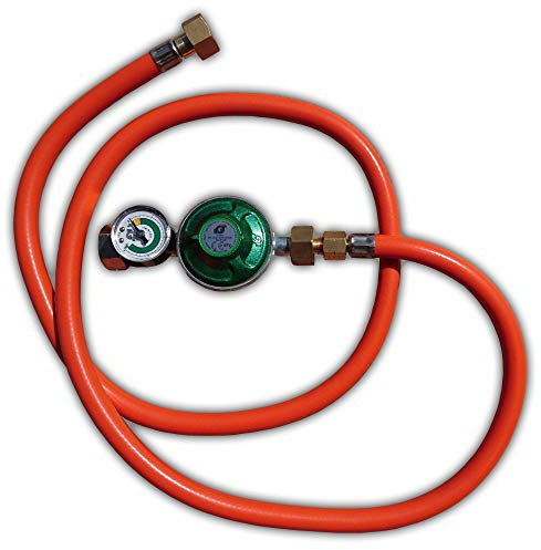Druckregler/Schlauchsatz mit 1/2 Zoll Anschlusse, 50 mbar mit Manometer