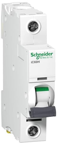 Schneider Electric A9F54106 iC60H 1 Module Single Pole Type C MCB 6A 10kA (C60HC106)