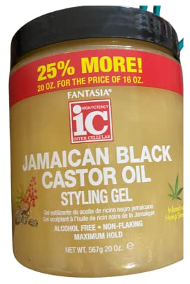 Fantasia Jamaican Schwarz Castor Oil Styling Gel 16 Ounce Jar (473ml)