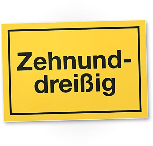 DankeDir! 40 Jahre - Zehnunddreißig Schild - Geschenk 40. Geburtstag Geschenkidee Geburtstagsgeschenk Vierzigsten Geburtstagsdeko Partydeko Party Zubehör Geburtstagskarte