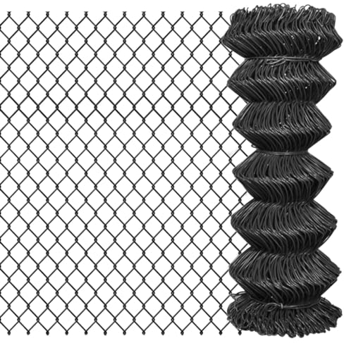 vidaXL Maschendrahtzaun Maschendraht Gartenzaun Drahtzaun 15 x 1 m Stahl Grau