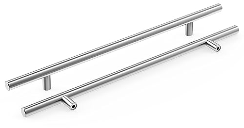 Meisax 10 Stück Möbelgriffe 256mm Lochabstand Schrankgriffe Edelstahl Küchengriffe Silber Griffe für Küchenschränke Schubladengriffe