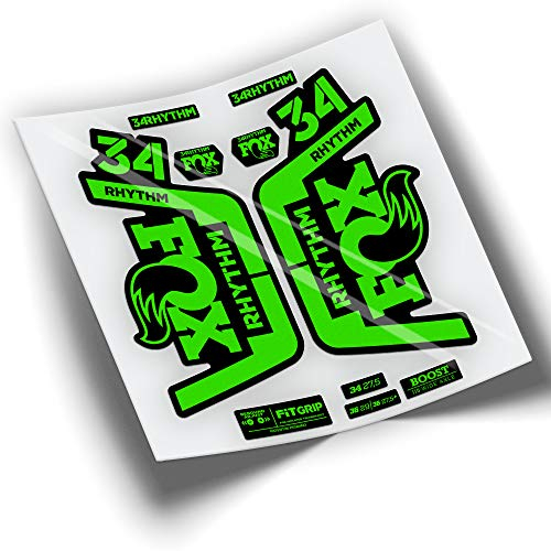 PEGATINEA Gabel Aufkleber Fox 34 Rhythm Series 2019 WP213 GRÜN FLUOR