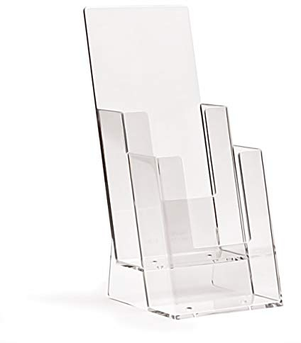 2 2C110 Stück taymar Prospektständer, Flyerständer 2 Fächer DIN Lang (DL) hintereinander