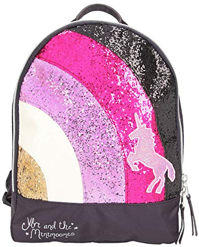 Depesche 10510 Rucksack mit Glitzer, Ylvi und die Minimoomis, anthrazit, ca. 10 x 22 x 27,5 cm