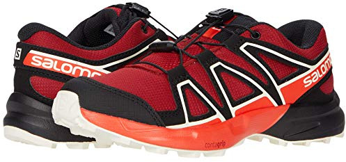 Salomon Speedcross Kinder Trailrunning-Schuhe, Rot (Red Dahlia/Cherry Tomato/Vanilla Ice), 32 EU