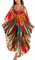 L-Peach Women's Kimono Long Dress Maxi Kaftan Summer Beach Boho Cover up Tops