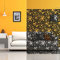 DIMEXACT - Film adhésif décoratif à Fleurs Noires - 152 cm x 1.5 m - en Rouleau
