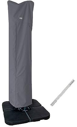 Garden Balsam Patio Umbrella Cover 260x65cm Fit for 3-4m (9-13ft) Offset/Cantilever Outdoor Umbrella with Zipper and Rod, Water Resistant, Fade Resistant
