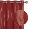 Deconovo Gardinen mit Ösen Thermo gegen Kälte Thermogardine Hitzeschutz Dicke Kälteschutz, Fenstervorhang mit Muster, Verdunkelungsvorhang für Wohnzimmer, 138x117 cm(HöhexBreite), Rot, 2er Set