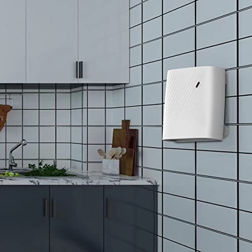 Bathroom Downflow Fan Heater IP22 Wall Mounted Pull Cord Operation Water Splash Proof Function 2 Heat Settings Ideal for Garage Kitchen Laundry areas 2kw White Energy Class A+