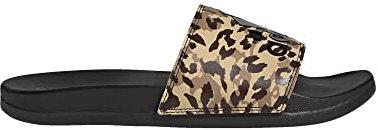 adidas Sandale confortable Adilette pour femme, Noir/noir/rose, 36 EU