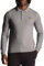 Lyle & Scott Long Sleeve Polo Shirt Mid Grey Marl M