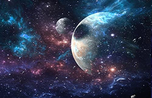 VLIES Fototapete-WELTALL-400x260 cm-(PF1433)-Space Weltraum Sci-Fi Galaxie Planeten Orbit Universum Aliens Raumschiff UFO Extraterrest Wandbild Wandtattoo Poster Dekoration