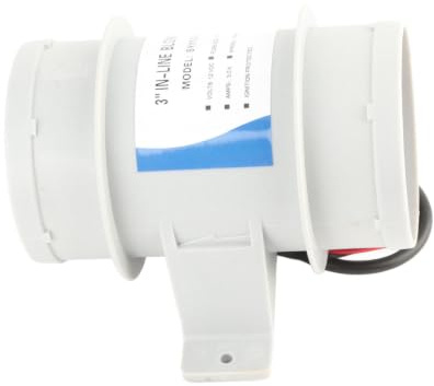 Tbest 12v Inline Fan Vent,3 Inline Marine Bilge Air Blower,3 Zoll 12V Silent Inline Blower Inline Marine Bilge Air Blower für Yachten Boote Luftzirkulation