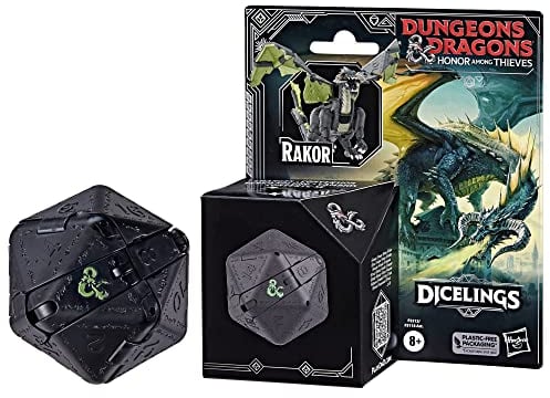 Dungeons & Dragons Ehre unter Dieben D&D Dicelings Schwarzer Drache, D&D Drachenspielzeug zum Sammeln, Action-Figur