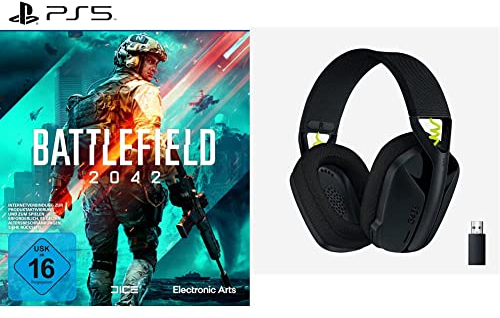 Battlefield 2042 - Standard Edition - [Playstation 5] + Logitech G435 LIGHTSPEED Kabelloses Bluetooth-Gaming-Headset, Kompatibel mit Dolby Atmos, PC, PS4, PS5, Handy, Nintendo Switch - Schwarz