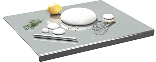 awagas Large 304 Stainless Steel Cutting Chopping Boards, 50x50cm(20) Heavy Duty Cutting Board Worktop 2.1kg Thicken Kitchen Pastry Noodle Boards for Kneading Rolling Bread Dough Meat Vegetables