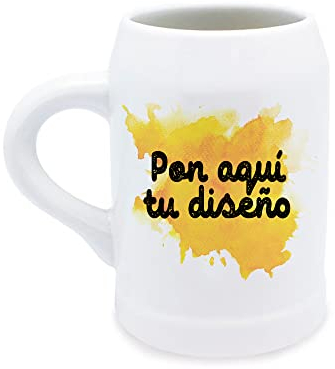 Dgregalos Jarras de cerveza personalizadas a todo color, material cerámico (Tu diseño)