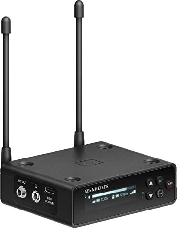 Sennheiser EW-DP EK (R4-9) Tragbarer digitaler UHF-Empfänger zur Verwendung mit EW-D SK Bodypack-Sendern, EW-D SKM-S Handsendern oder EW-DP SKP Aufstecksendern - Schwarz (700052)