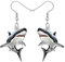 BAMAY Acryl Neuheit Cartoon Hai Ohrringe Hängend Ozean Fisch Baumeln Schmuck Hai Geschenke für Damen Mädchen Charms (Multi)
